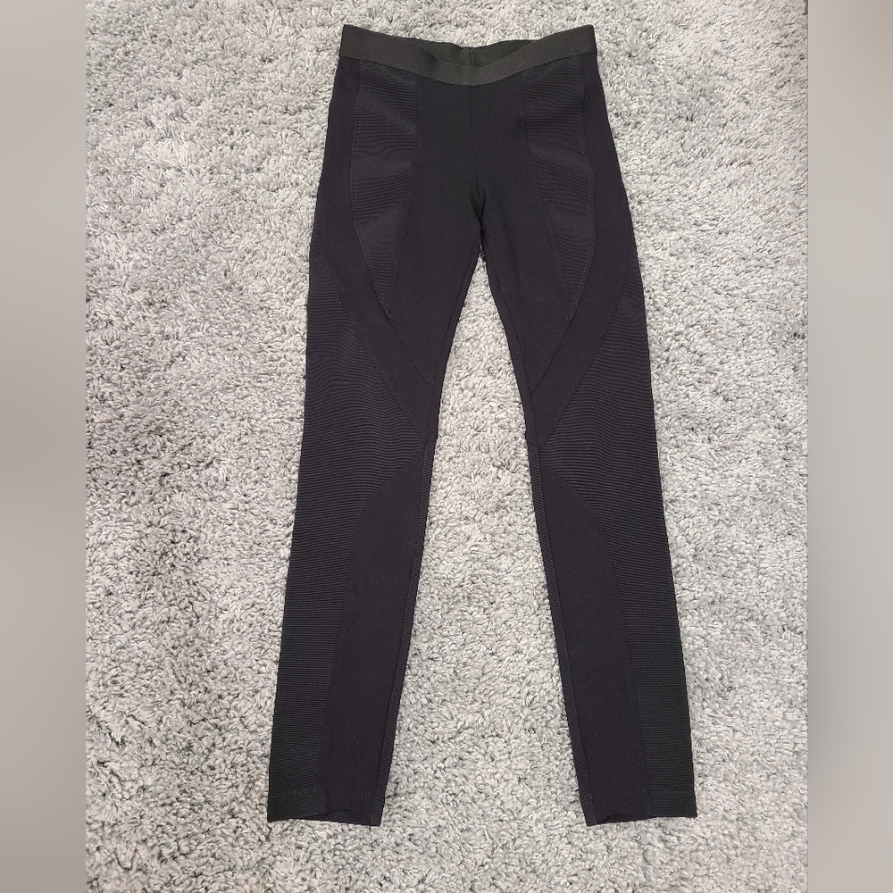 BCBGMAXAZRIA BlackKramer Contrast Leggings Size Small